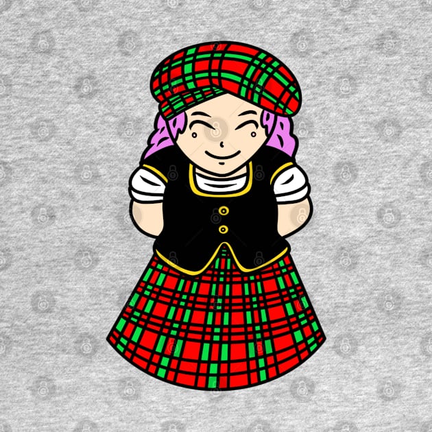 Chibi Scottish girl by Andrew Hau